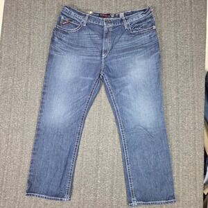 Ariat FR Jeans Men 42x30 M4 Relaxed Boot Cut Blue Denim Cat 2 Flame Resistant